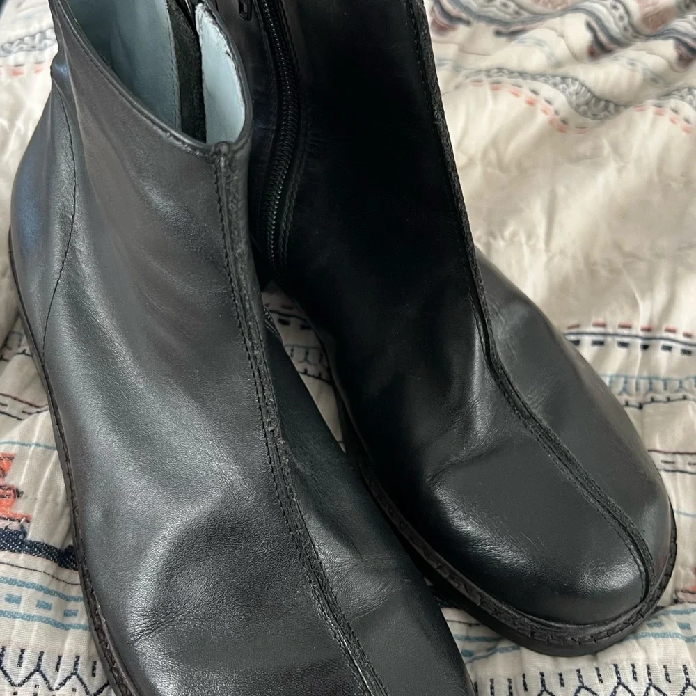 J. Jill Black Chelsea Ankle Boots leather size 7.5 - Picture 2 of 5